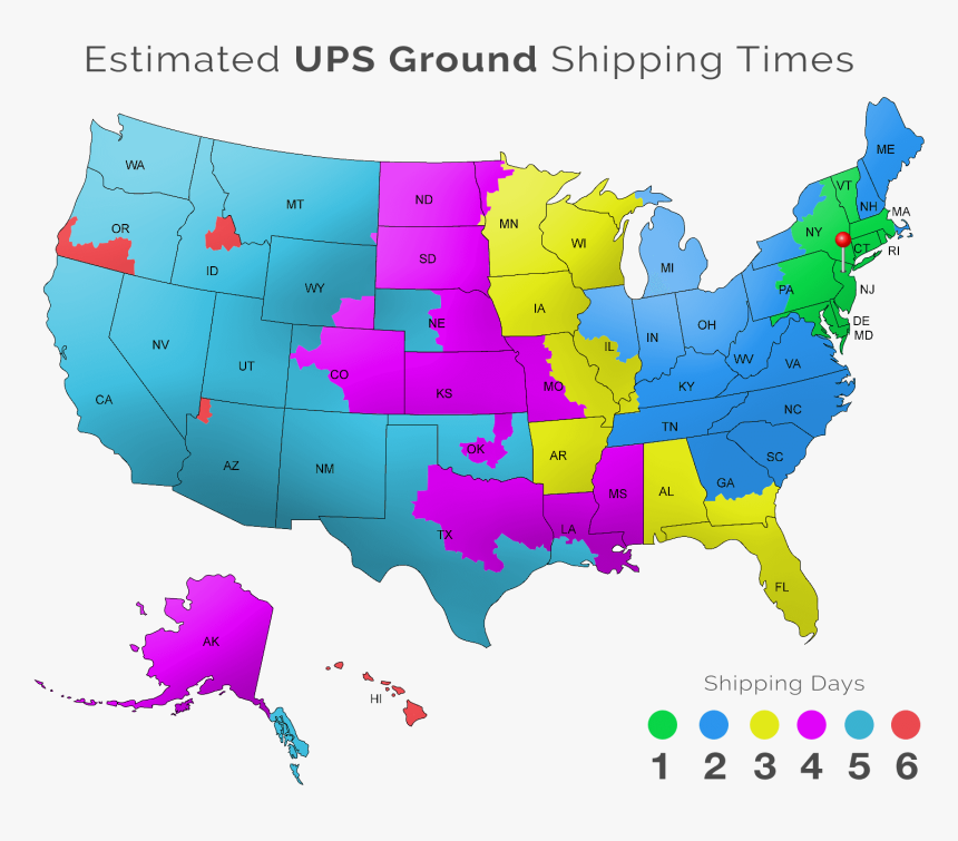 Bioandchic Ups Shipping Map - Us Election Map Results 2016, HD Png Download