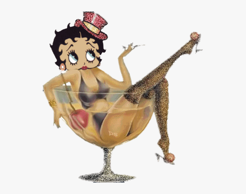 Betty Boop In A Martini Glass, HD Png Download