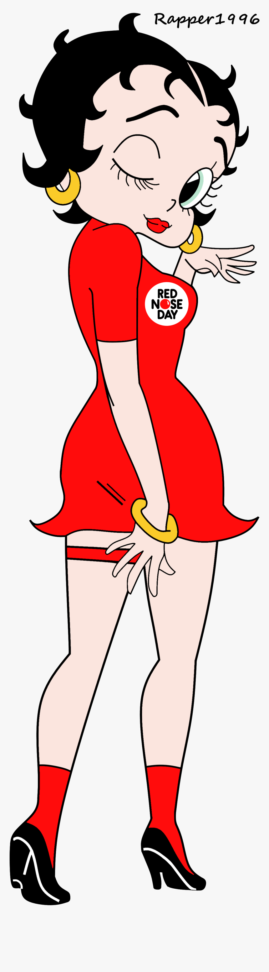 Waitress Clipart Betty Boop - Funny Cartoon Girl, HD Png Download