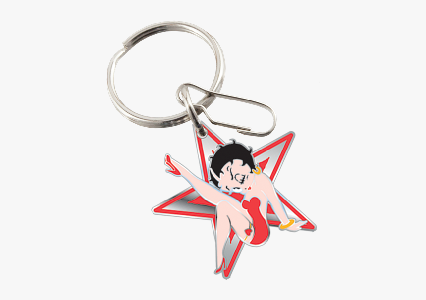 Picture Of Betty Boop Star Enamel Key Chain - Spider Man Metal Keychain, HD Png Download