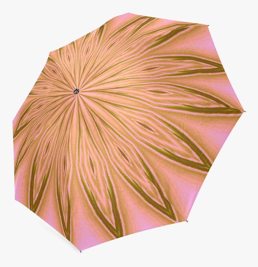 Gold Grapefruit Swirls Foldable Umbrella - Construction Paper, HD Png Download