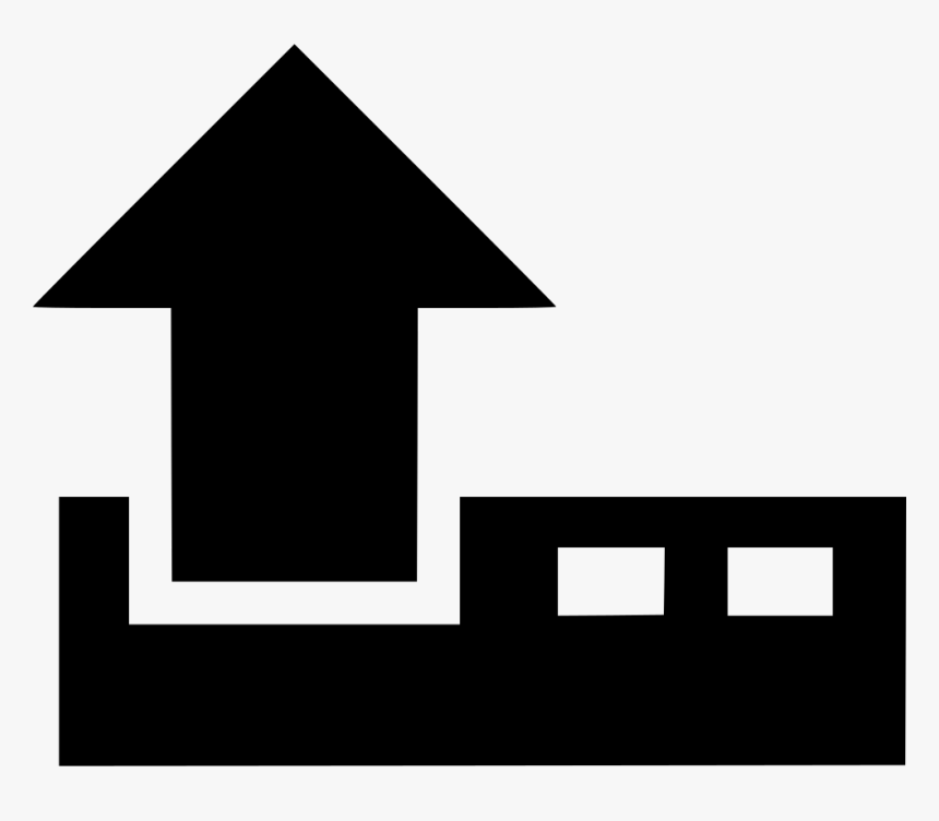 Upload Up Arrow Folder Cloud - Triangle, HD Png Download