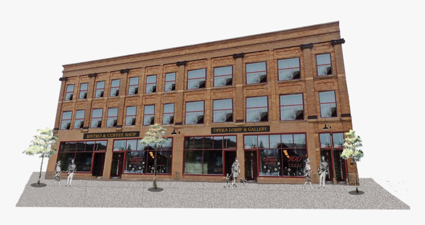 This Architectural Rendering Of The Historic Opera - Commercial Building, HD Png Download