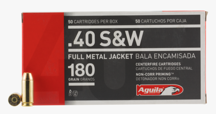 Aguila 1e402110 40 Smith & Wesson 180 Gr Full Metal - Full Hd, HD Png Download