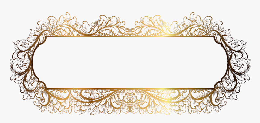 Molduras Arabescos Dourados 30 Png - Arabesco Dourado Png, Transparent Png