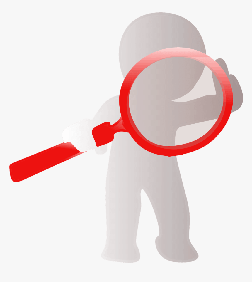 Transparent Investigator Png - Person With Magnifying Glass Clipart, Png Download