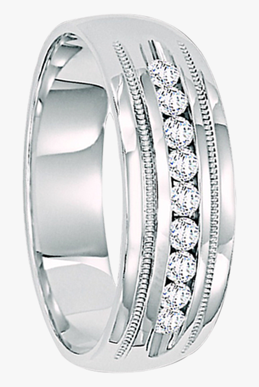 1/3 Cwt Mens Diamond Wedding Bands 14kt - Engagement Ring, HD Png Download