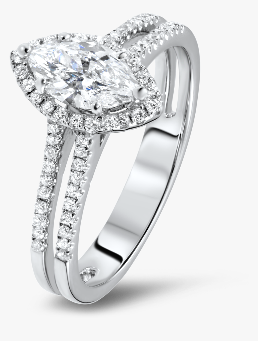 Diamond Ring In 18k White Gold - Pre-engagement Ring, HD Png Download
