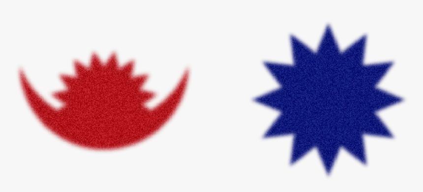 Nepal S Flag Moon And Sun Png - Nepal Flag Sun And Moon, Transparent Png