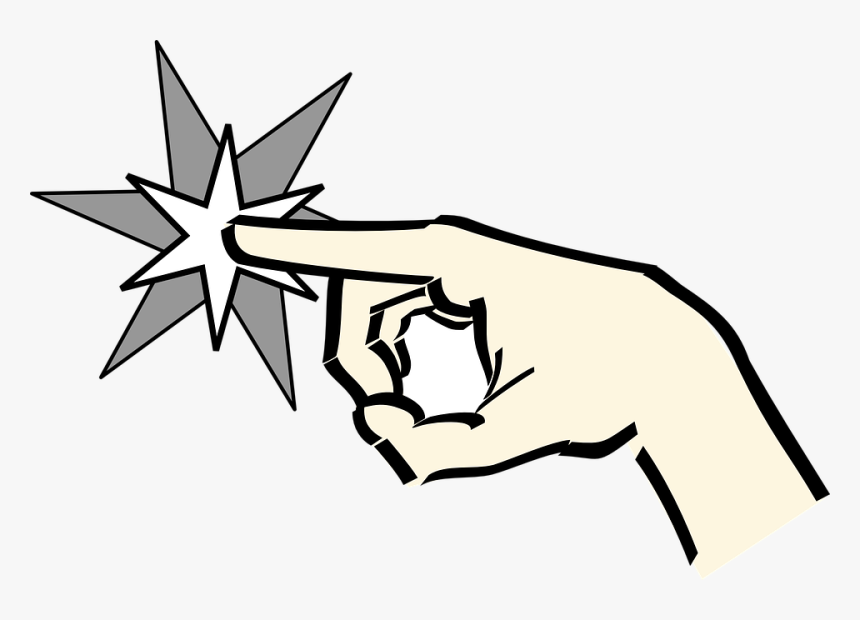 Touch, Touching, Finger, Point, Pointing, Hand - Pointing Hand, HD Png Download