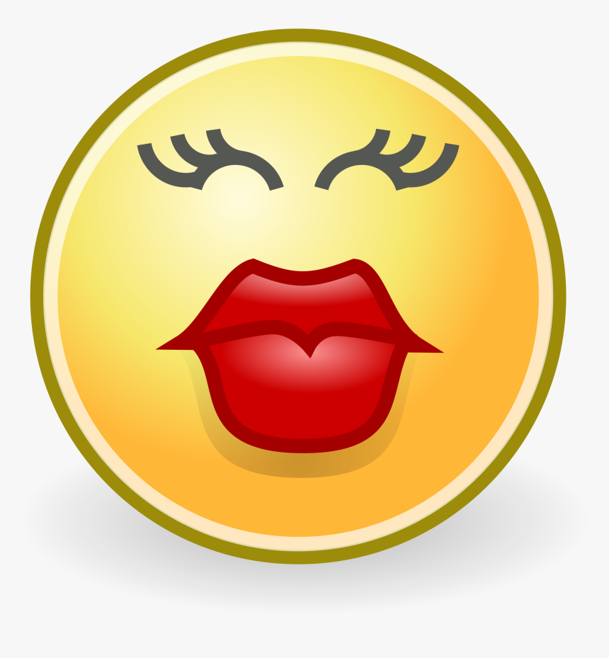 Kiss Clipart Small - Kiss Face, HD Png Download