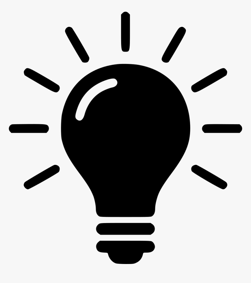 Bulb Png -png File Svg - Sun Black And White, Transparent Png