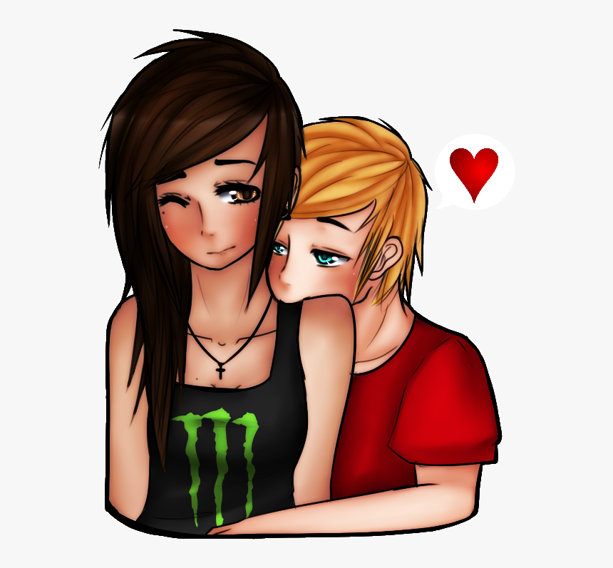 Transparent Kisses Png - Cartoon Couples, Png Download