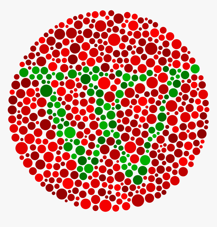 A Cirlce Filled With Dots Of Varying Sizes All In Arying - Red Green Color Blindness, HD Png Download