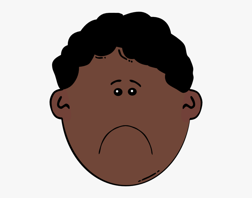 Boy Face Free Download - Black Hair Cartoon Man, HD Png Download