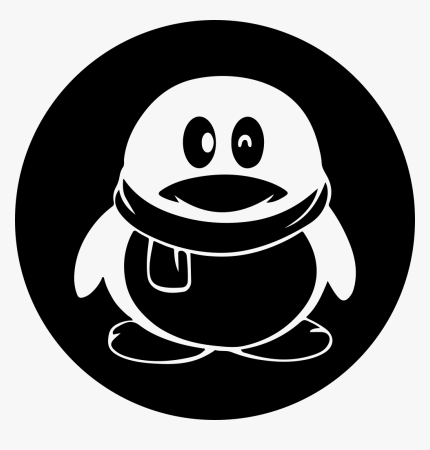 Qq Social Logo Of A Penguin - Icon Qq, HD Png Download
