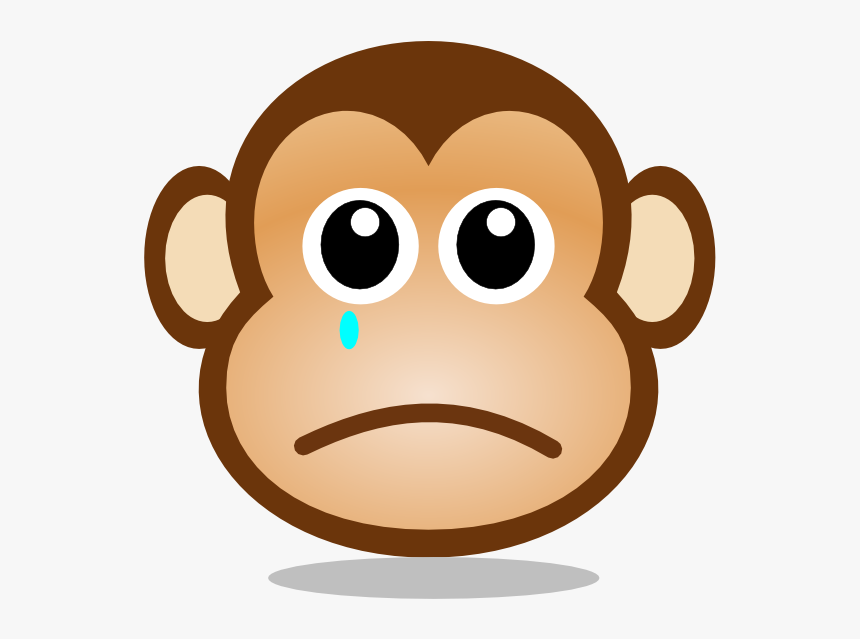 Sad Monkey Face Cartoon, HD Png Download