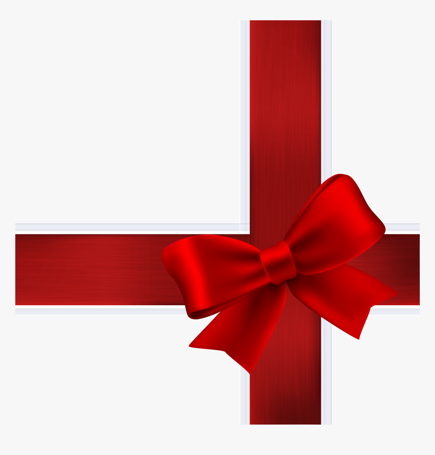 Deco Red Bow Transparent Png Clip Art Image, Png Download