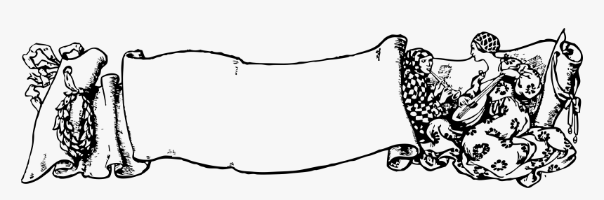 Musician Scroll Clip Arts - Transparent Ribbon Banner Png, Png Download