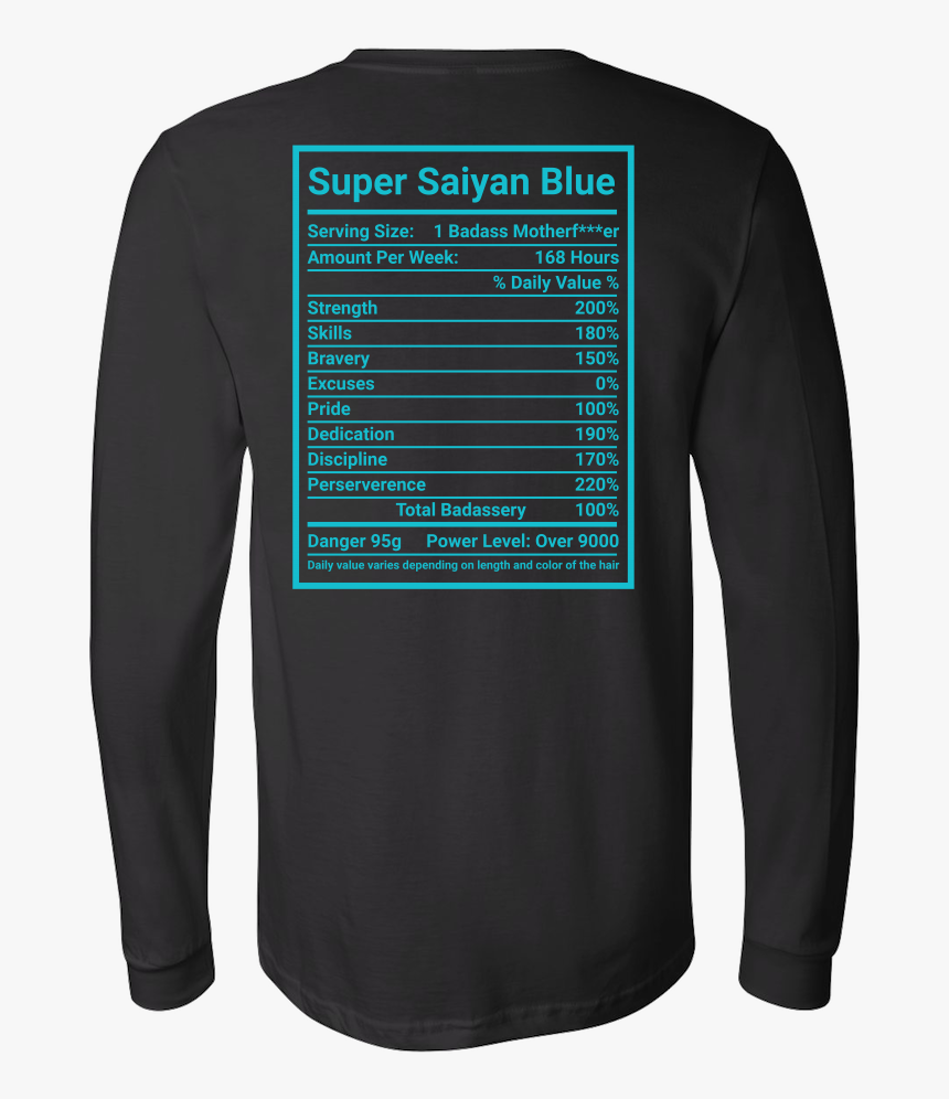 Super Saiyan Blue Hair Png Super Saiyan Blue God Long - Long-sleeved T-shirt, Transparent Png