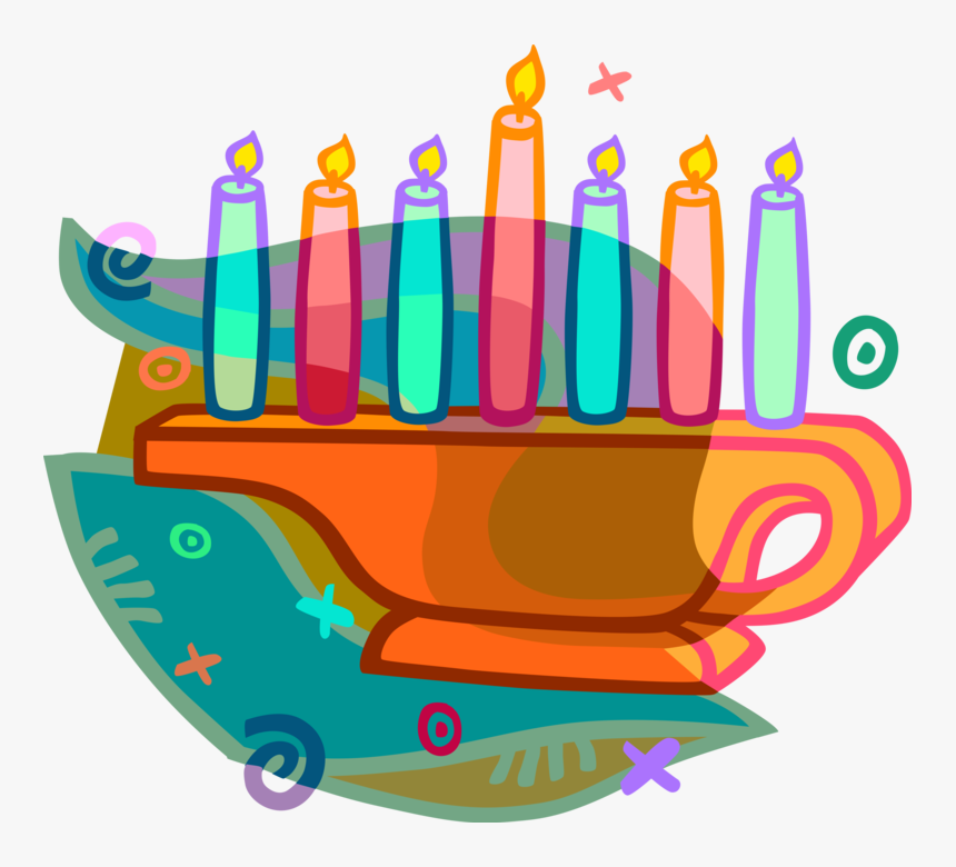 Vector Illustration Of Traditional African Kinara Candle, HD Png Download