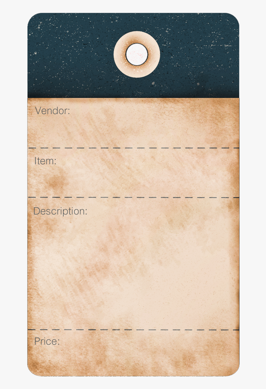 Vintage Blue Distressed Printable Tags - Transparent Vintage Tag Png, Png Download