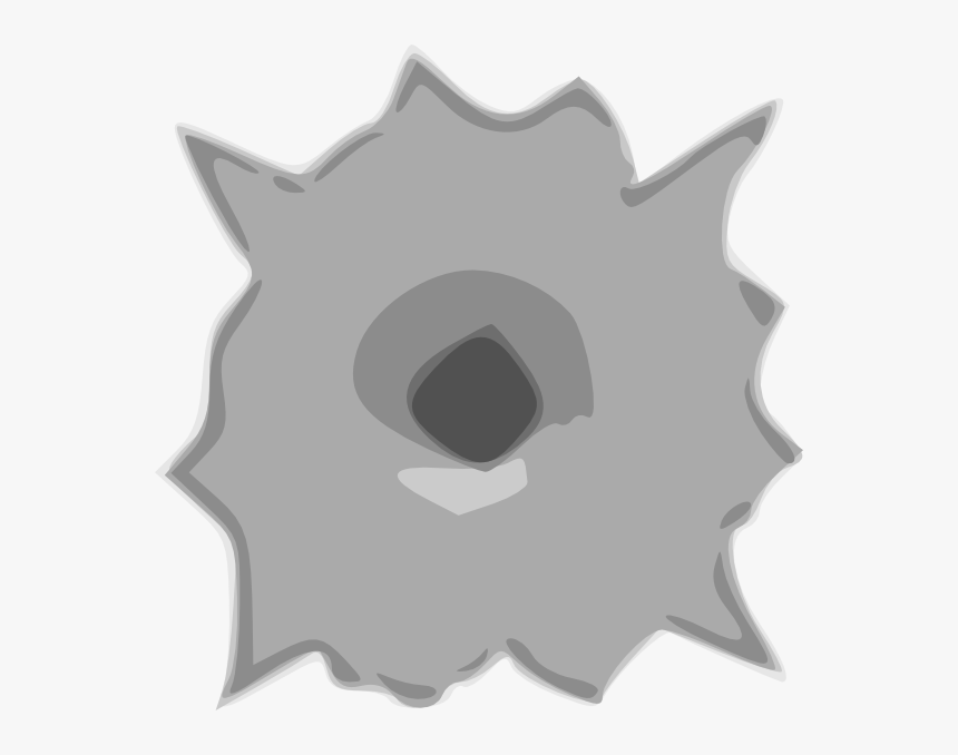 Bullet Gunshot Clip Art - Bullet Hole Clip Art, HD Png Download