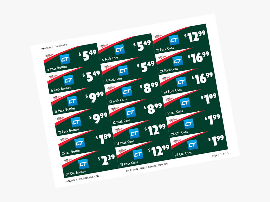 Transparent Blank Price Tag Png - Shelf Price Template, Png Download
