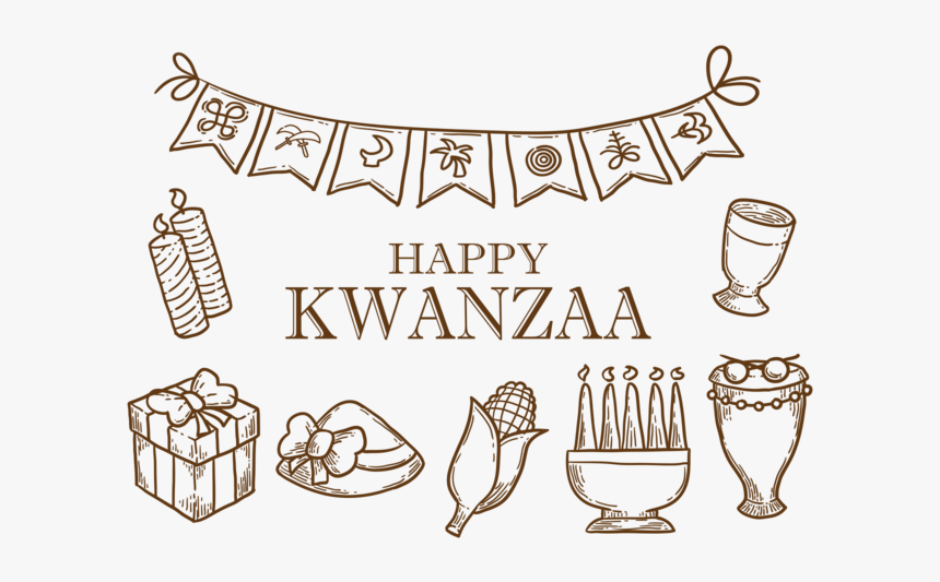 Hand Drawn Kwanzaa Icons Vector, HD Png Download