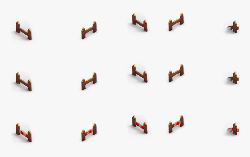 Brownfence - Log Fence Illustration Isometric, HD Png Download