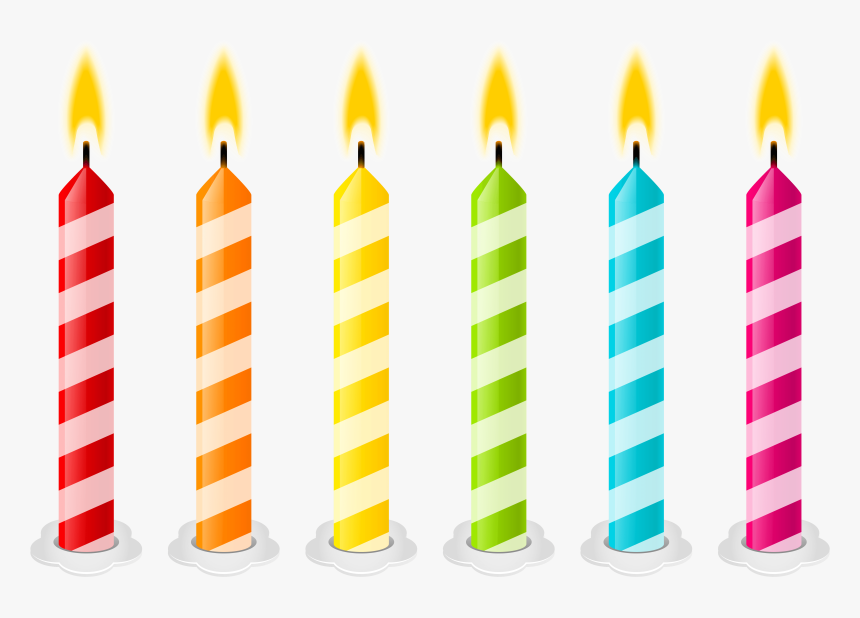 39 Birthday Candle Border Clipart - Transparent Birthday Candles Png, Png Download