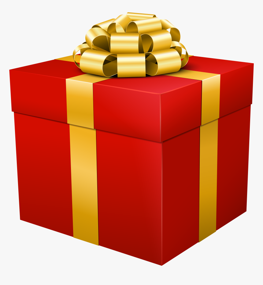 Red Gift Box Transparent Png Clip Art Image, Png Download