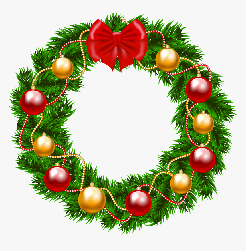 Christmas Wreath Clipart, HD Png Download