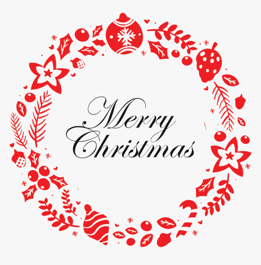 Red Hand Painted Christmas Png Images - Illustration, Transparent Png