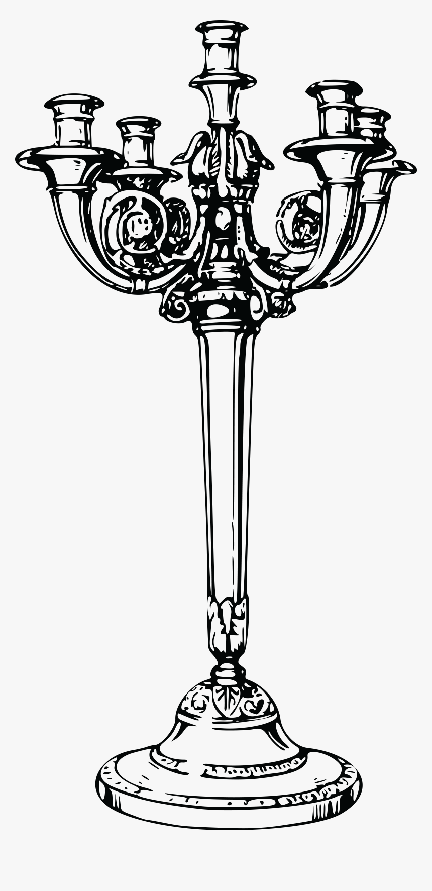 Free Clipart Of A Candle Stick - Candelabrum Clipart, HD Png Download