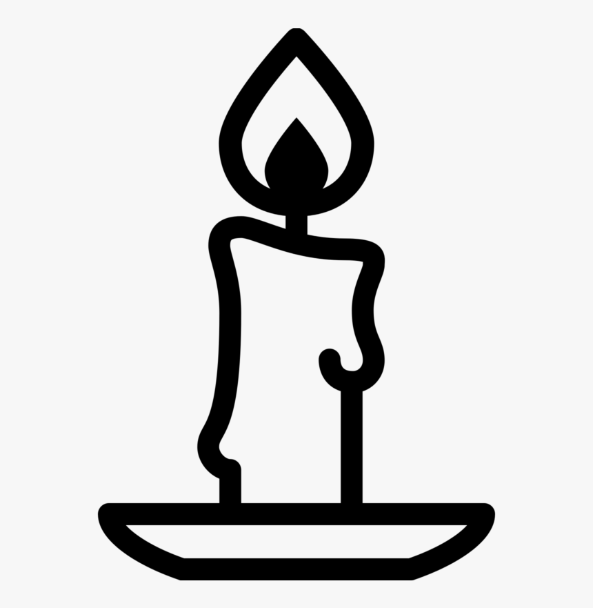 Transparent Candles Clipart - Clip Art Black And White Candle, HD Png Download