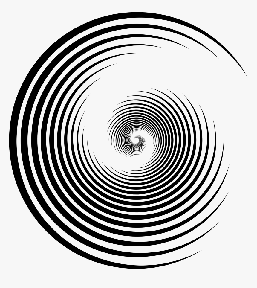 And White,vortex - Circle Swirl Png, Transparent Png