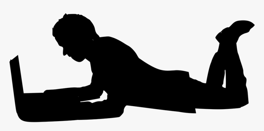 Silhouette, It, Business, Laptop, Man, Notebook, Adult - Man On Laptop Silhouette, HD Png Download
