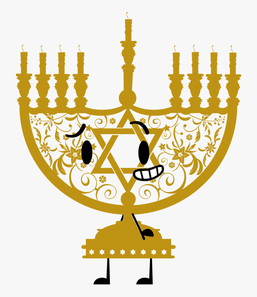 Menorah,candle Holder,hanukkah,clip Design - Menorah Hanukkah Transparent Background, HD Png Download