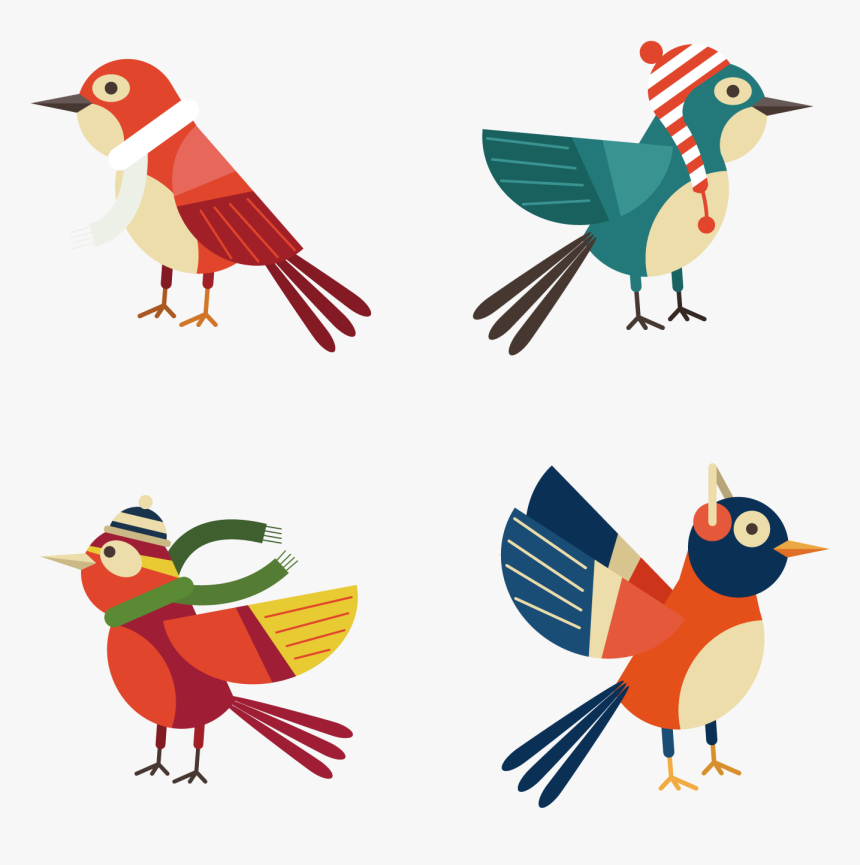Bird Euclidean Vector Winter - Bird, HD Png Download