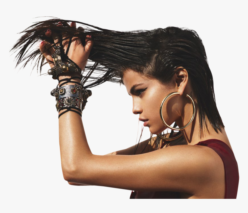 Sexy Selena Gomez Holding Her Hairs Png Image - Selena Gomez Vogue Photoshoot, Transparent Png