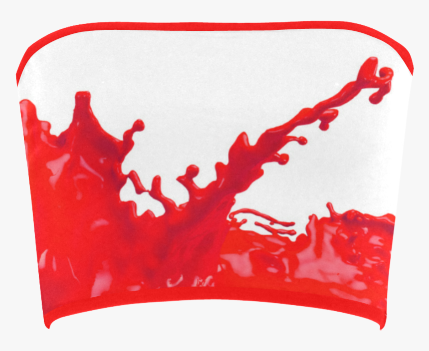 Glossy Red Paint Splash Bandeau Top - Portable Network Graphics, HD Png Download