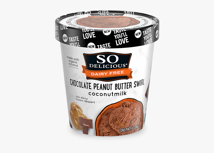 Chocolate Peanut Butter Swirl Coconutmilk Frozen Dessert - So Delicious Almond Milk Ice Cream, HD Png Download