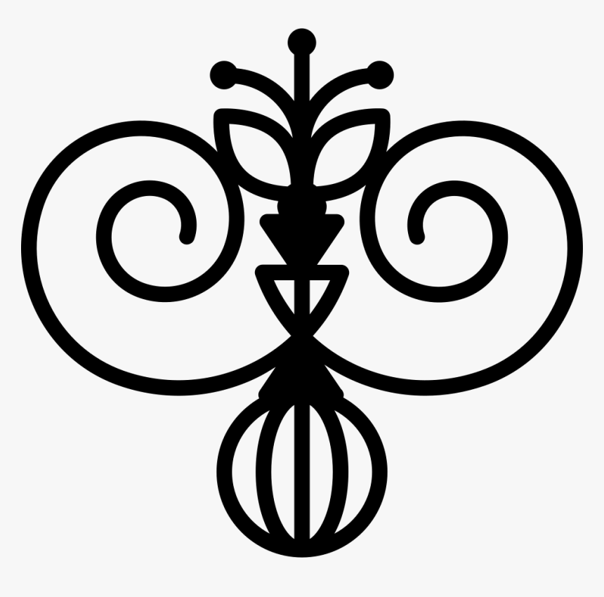 Floral Design Variant With Curls And Swirls - Simetria Vertical, HD Png Download