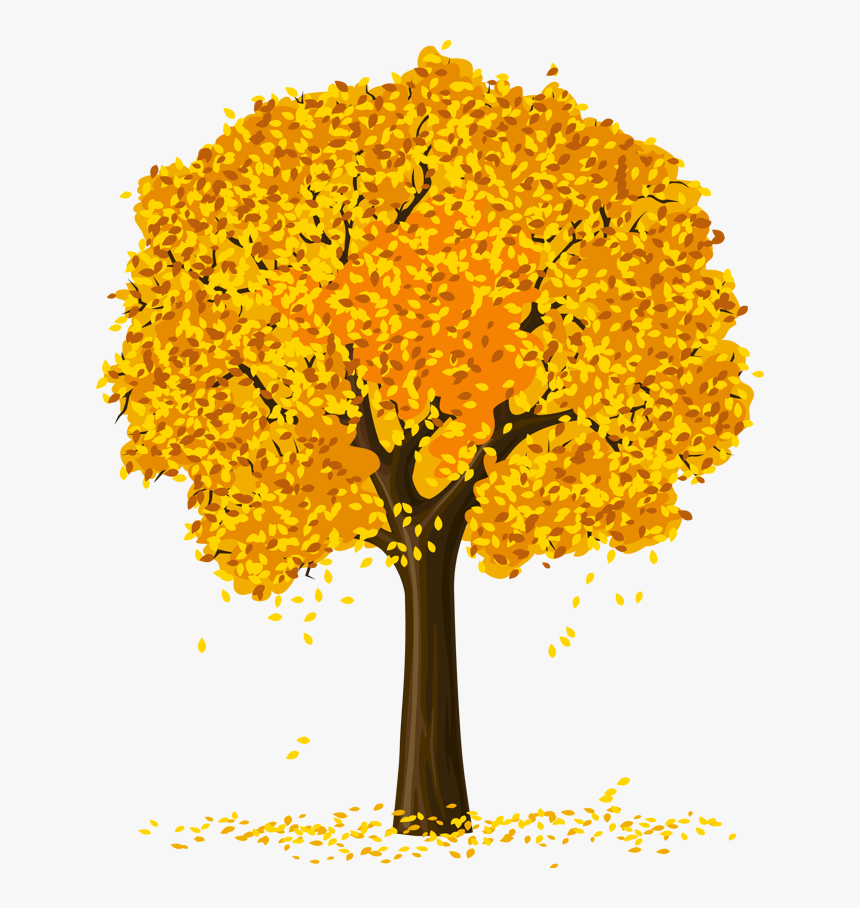 Tree Clipart Four Seasons - Clip Art Apple Tree Autumn, HD Png Download