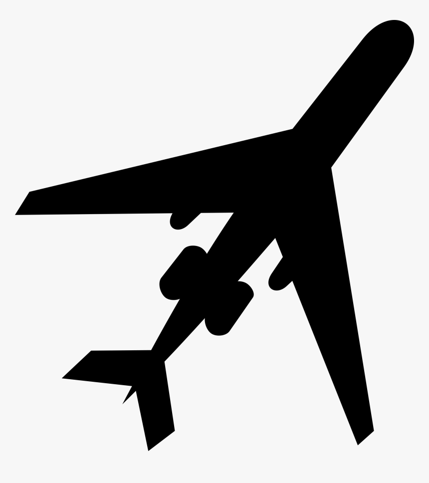 Airplane Silhouette Clip Art Many Interesting Cliparts - Airplane Wing Clip Art, HD Png Download