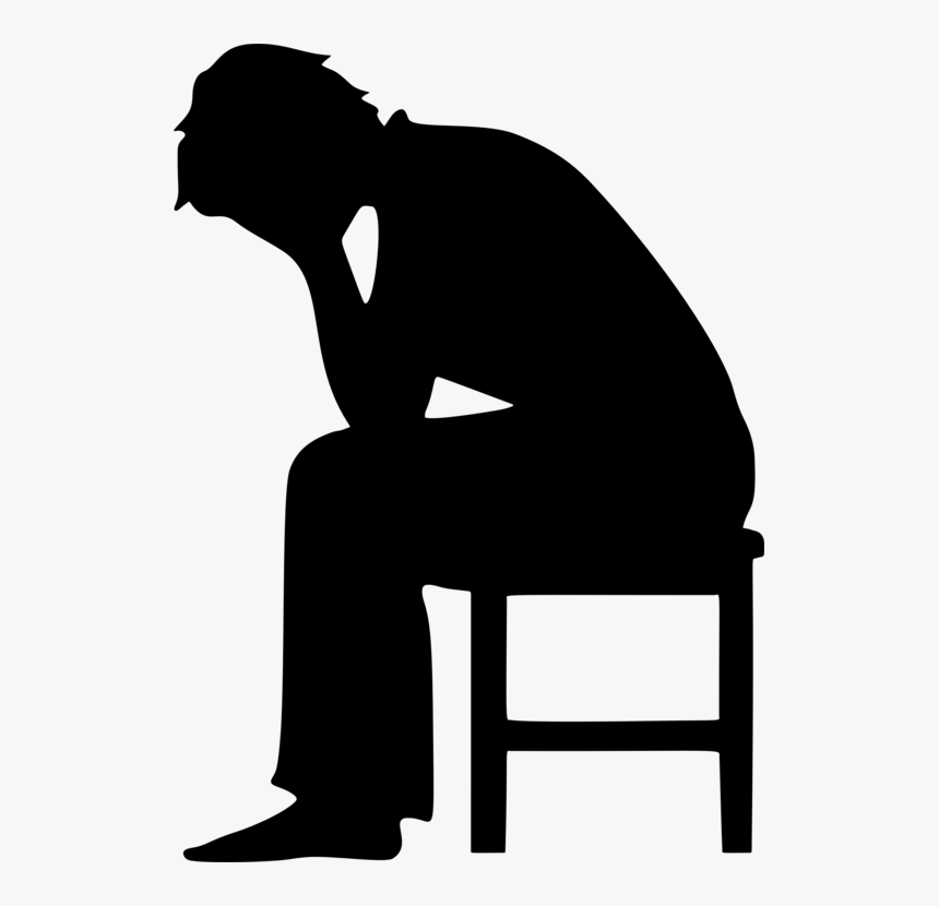 Standing,human Behavior,silhouette - Depression Silhouette, HD Png Download