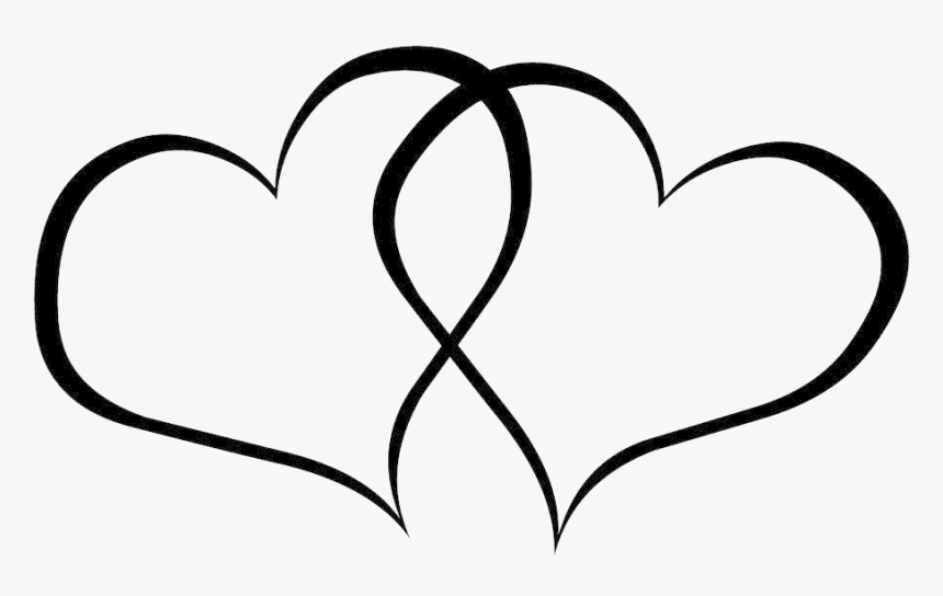 Wedding Heart Png Clipart - Hearts Black And White Clipart, Transparent Png
