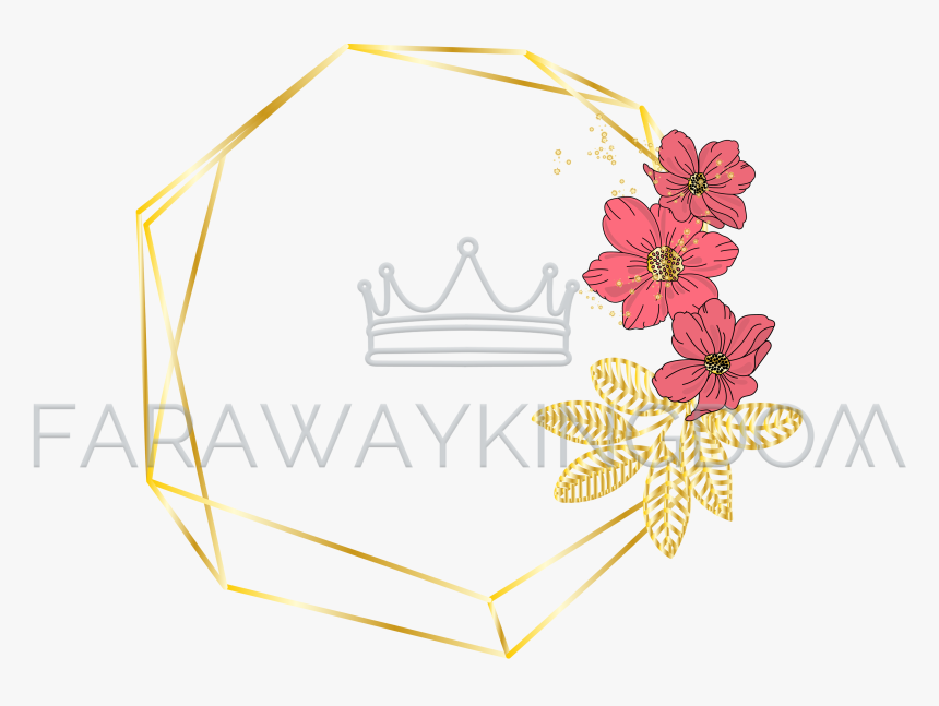 Gold Floral Vector Png, Transparent Png