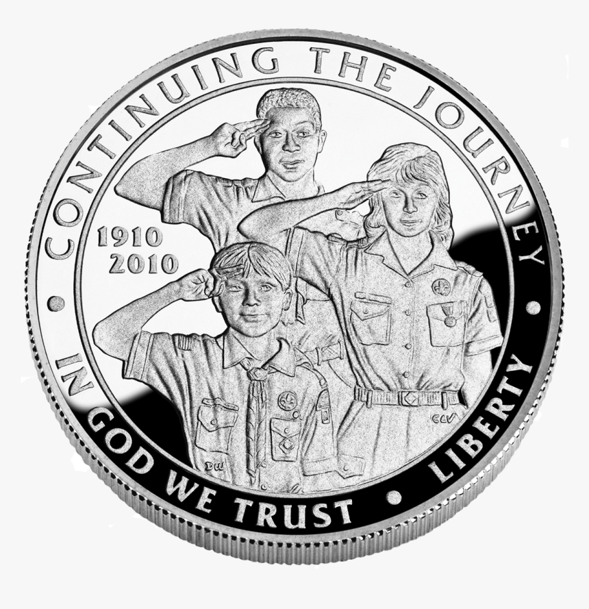 Boy Scouts Of America Silver Dollar Centennial Commemorative - Boy Scouts Of America, HD Png Download